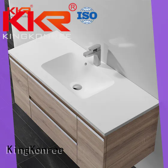 KingKonree wooden acrylic wash basin cabinet sanitary ware for bathroom