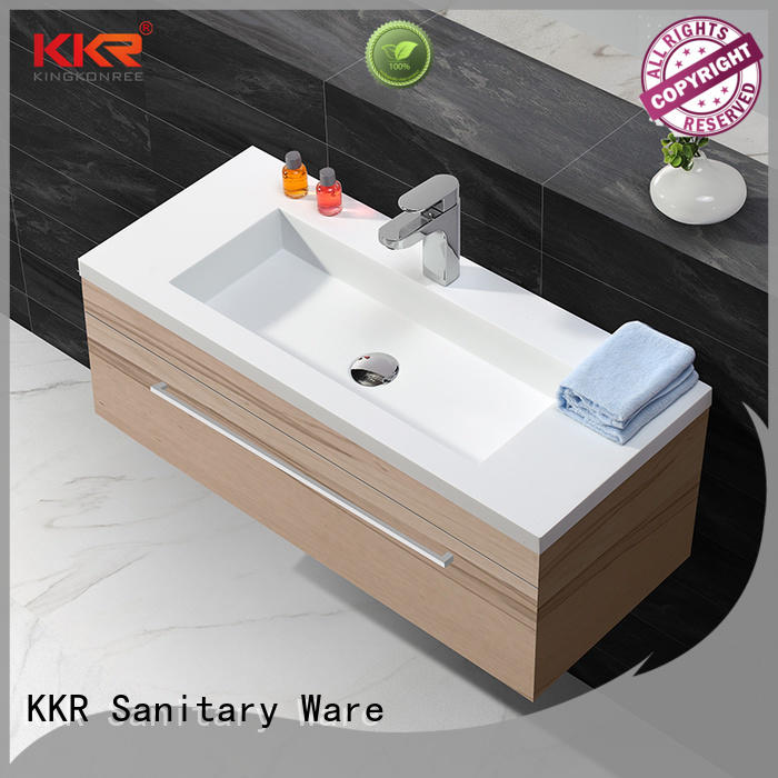 KingKonree straight wash basin with cabinet buy online manufacturer for bathroom