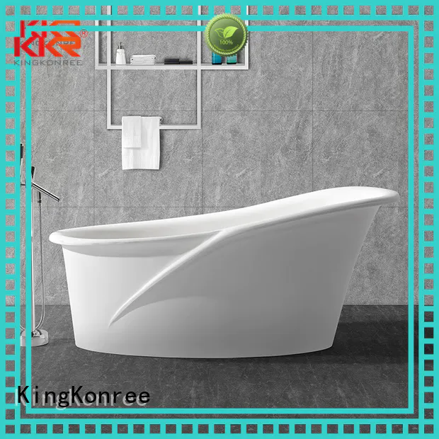 KingKonree Brand b009 ellipse shape solid surface bathtub