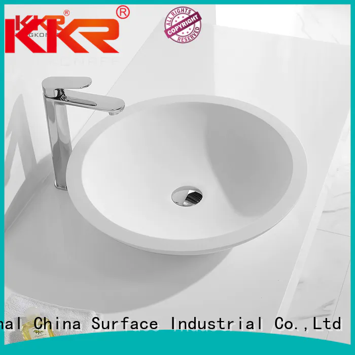 Quality KingKonree Brand oval above counter basin counter artificial