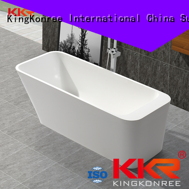tub against Solid Surface Freestanding Bathtub matt 1800mm KingKonree Brand
