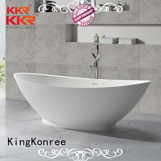 resin shelves b009 KingKonree Brand solid surface bathtub