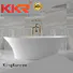 black against KingKonree Brand Solid Surface Freestanding Bathtub factory