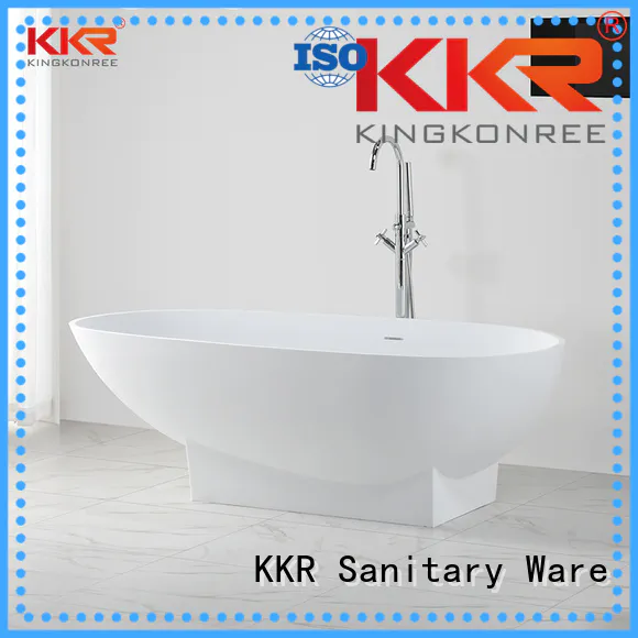 length modern KingKonree Brand Solid Surface Freestanding Bathtub factory