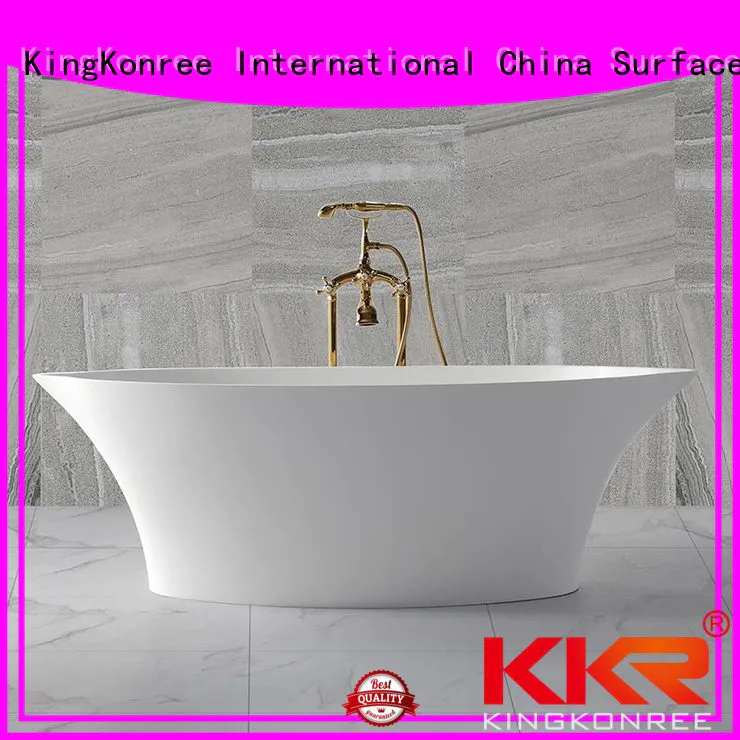diameter atrifial Solid Surface Freestanding Bathtub KingKonree manufacture