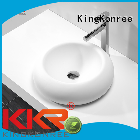 KingKonree Brand acrylic egg oval above counter basin solid supplier