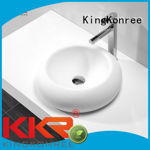 KingKonree Brand acrylic egg oval above counter basin solid supplier
