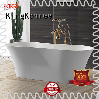 KingKonree overflow stand alone acrylic bathtubs for bathroom