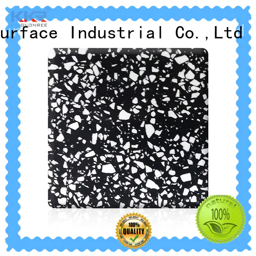 30mm acrylic solid surface countertops black for room KingKonree