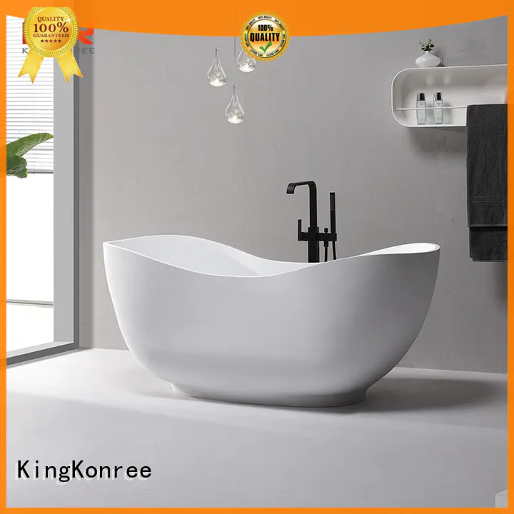 white bathroom stand alone tub black for hotel KingKonree
