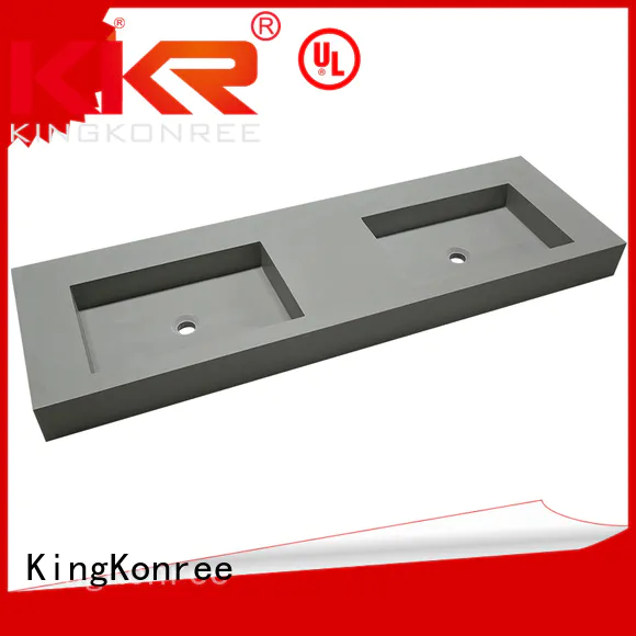 KingKonree Brand ware rectangle wall mounted wash basins square factory