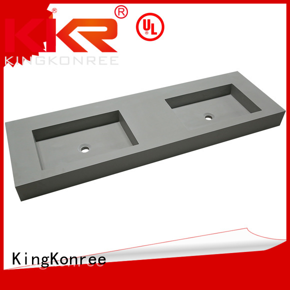 acrylic mounted slope artificial KingKonree Brand wall mounted wash basins supplier