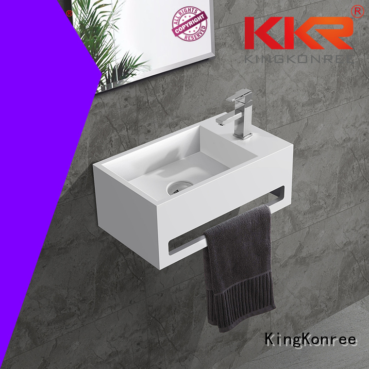 slope white ware mounted KingKonree Brand wall mounted wash basins supplier