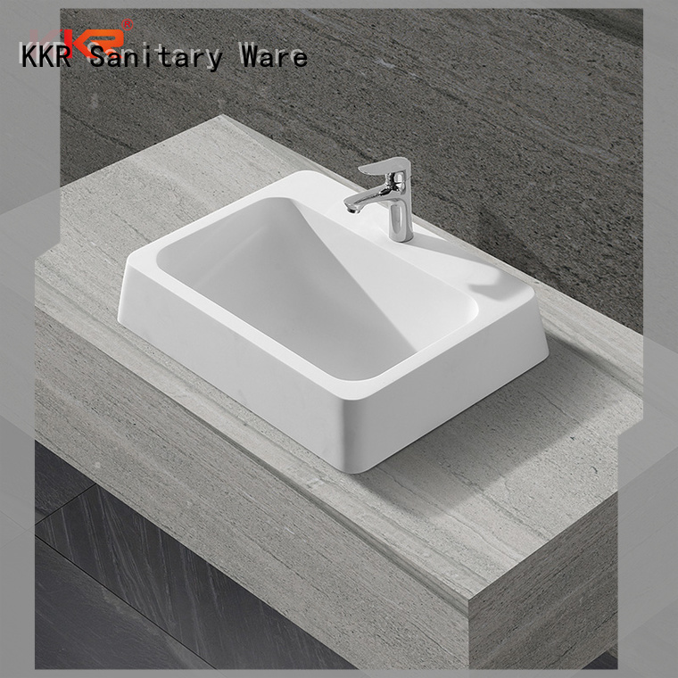 high-quality solid surface basin on-sale for bathroom KingKonree