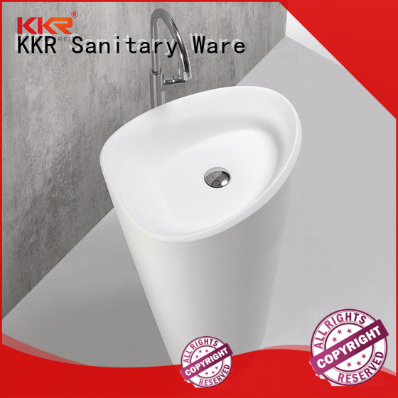 KingKonree rectangle freestanding pedestal sink manufacturer for hotel