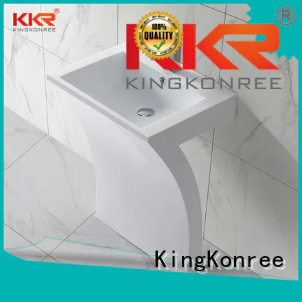 KingKonree Brand solid square freestanding basin marble factory