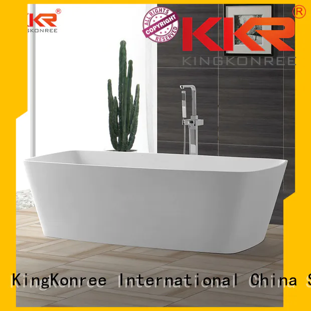 surface bathroom standing KingKonree Brand solid surface bathtub supplier