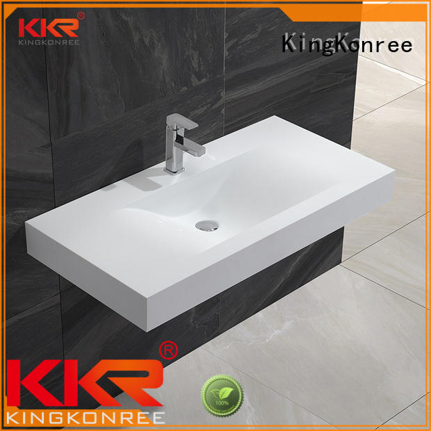 white wall hung basin supplier for bathroom