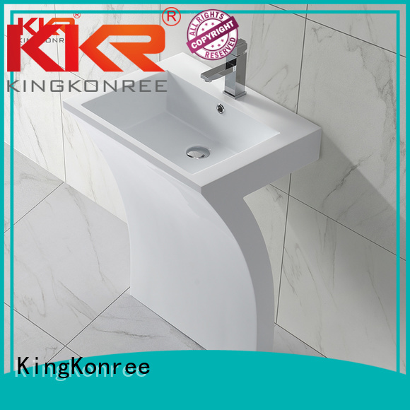 shape free basin KingKonree Brand bathroom free standing basins factory
