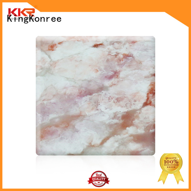 KingKonree artificial solid surface sheets for sale customized for hotel