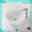 White Solid Surface Small Round Wash Basin KKR-1306
