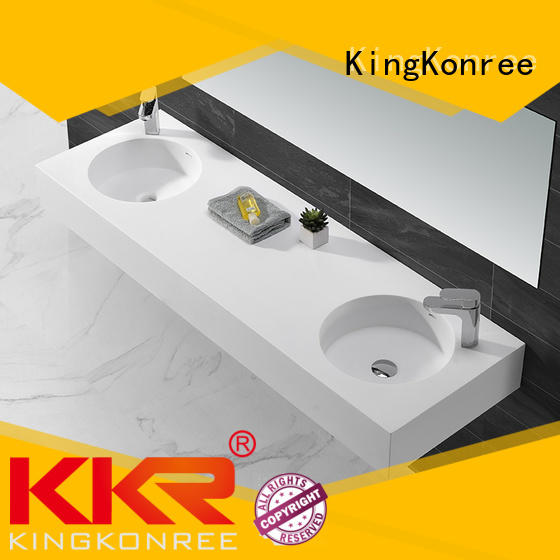 artificial square wall mounted bathroom basin ware KingKonree company