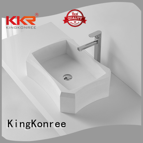 white surface bathroom above counter basins KingKonree Brand company