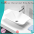 White Polymarble Solid Surface Acrylic Resin Stone Above Counter Basin KKR-1511