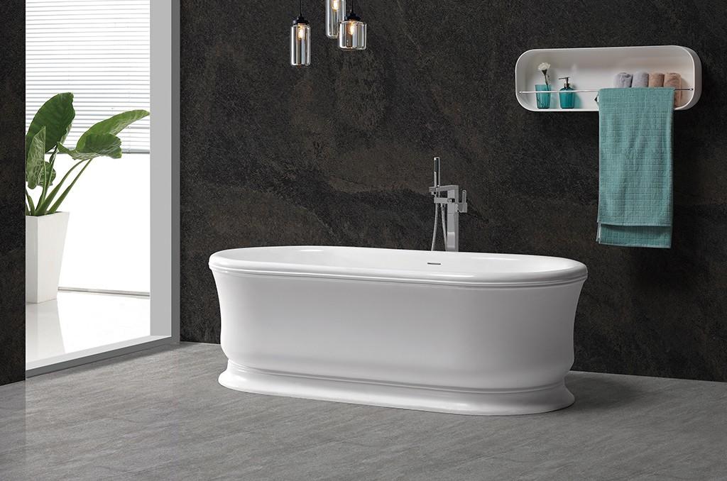 KingKonree hot-sale rectangular freestanding tub OEM for shower room-1