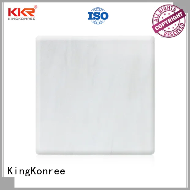 KingKonree modified solid surface sheet slabs black for hotel