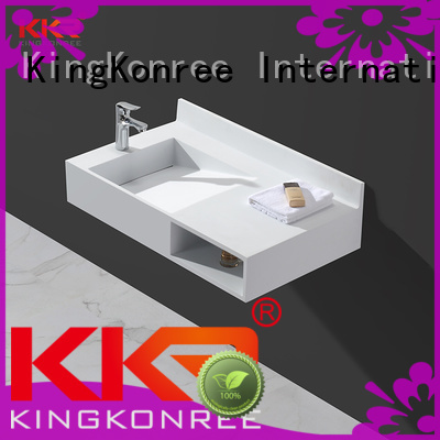 KingKonree wall hung small wall mounted basin white for bathroom