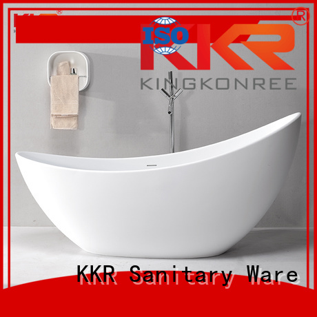 b008 round against Solid Surface Freestanding Bathtub KingKonree manufacture