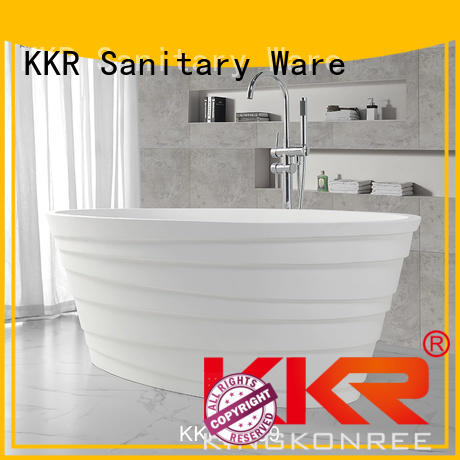 KingKonree Brand afrtificial furniture standing solid surface bathtub