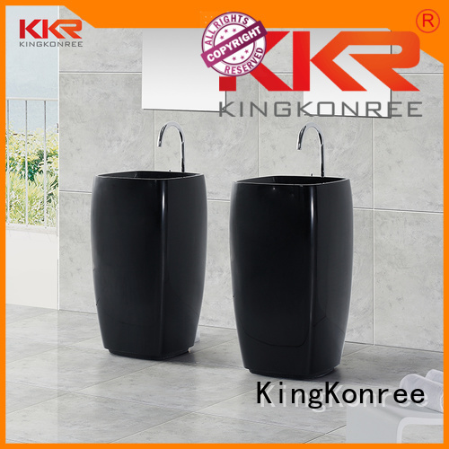 KingKonree Brand white faux design bathroom free standing basins