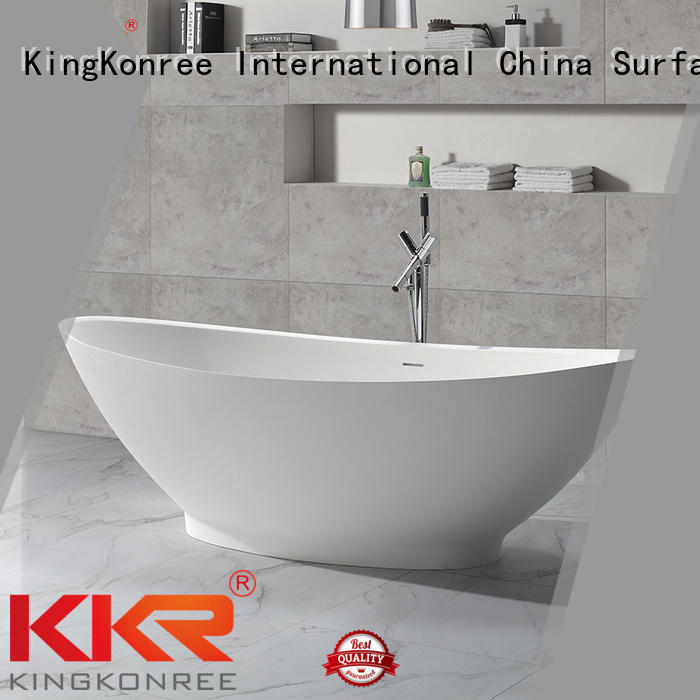 KingKonree Brand black artificial solid surface bathtub manufacture