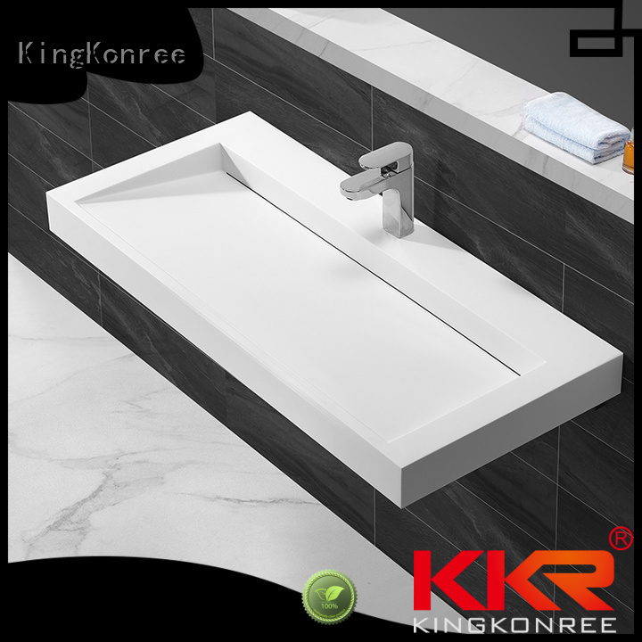 Hot wall mounted bathroom basin acrylic KingKonree Brand