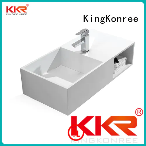 size small wall mounted bathroom basin resin KingKonree company