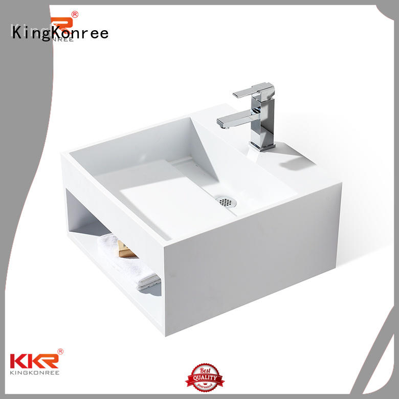 Wholesale artificial wall mounted bathroom basin bath KingKonree Brand