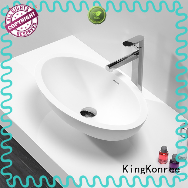 KingKonree marble above counter vessel sink at discount for restaurant