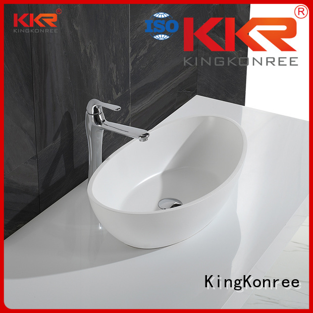 bathroom Custom pure above counter basins oval KingKonree