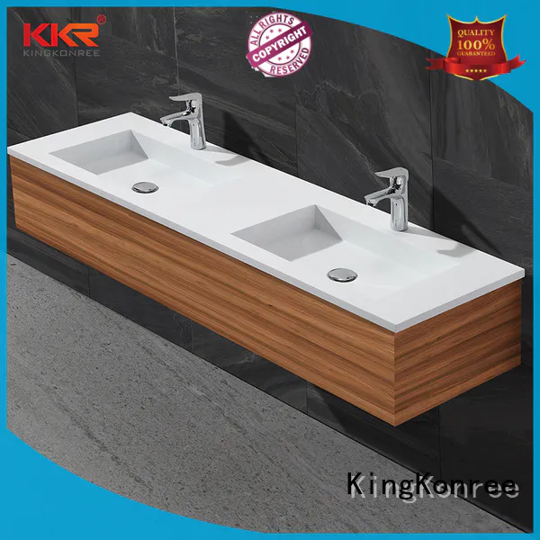 white corner basin and cabinet manufacturer for hotel KingKonree