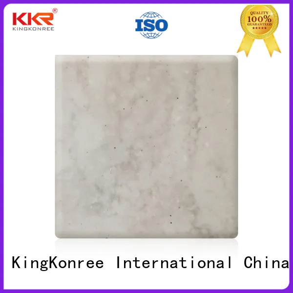 KingKonree resin solid surface sheets prices design for hotel