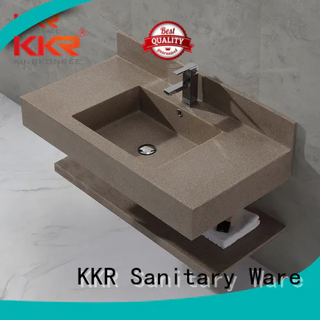 fancy solid square wall mounted wash basins KingKonree Brand company