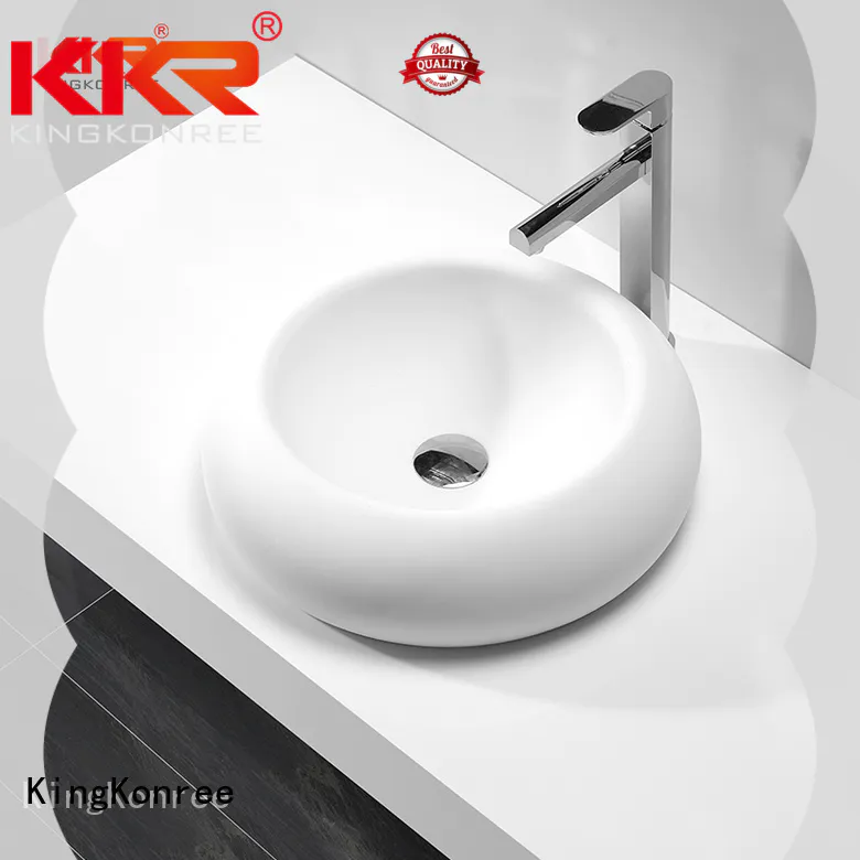 KingKonree sanitary ware above counter vessel sink design for restaurant