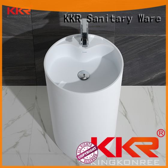 gel freestanding pedestal sink factory price for home KingKonree