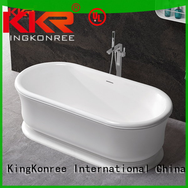 white acrylic freestanding tub ODM for hotel