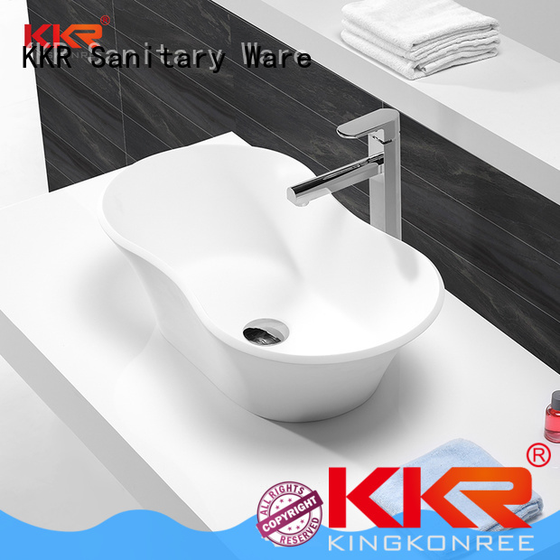 KingKonree sanitary ware round above counter basin manufacturer for restaurant