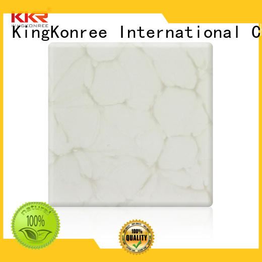 KingKonree acrylic translucent solid surface marble for motel
