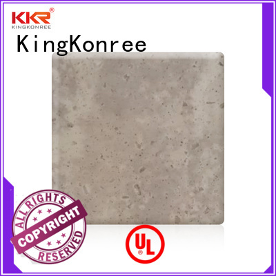 pure solid surface sheets prices customized for hotel KingKonree