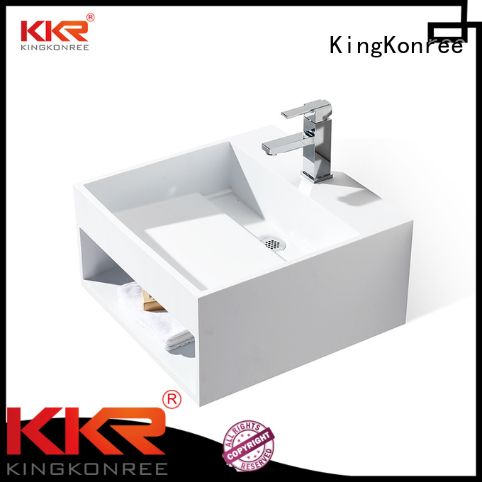 rectangle selling wall mounted bathroom basin ware design KingKonree Brand